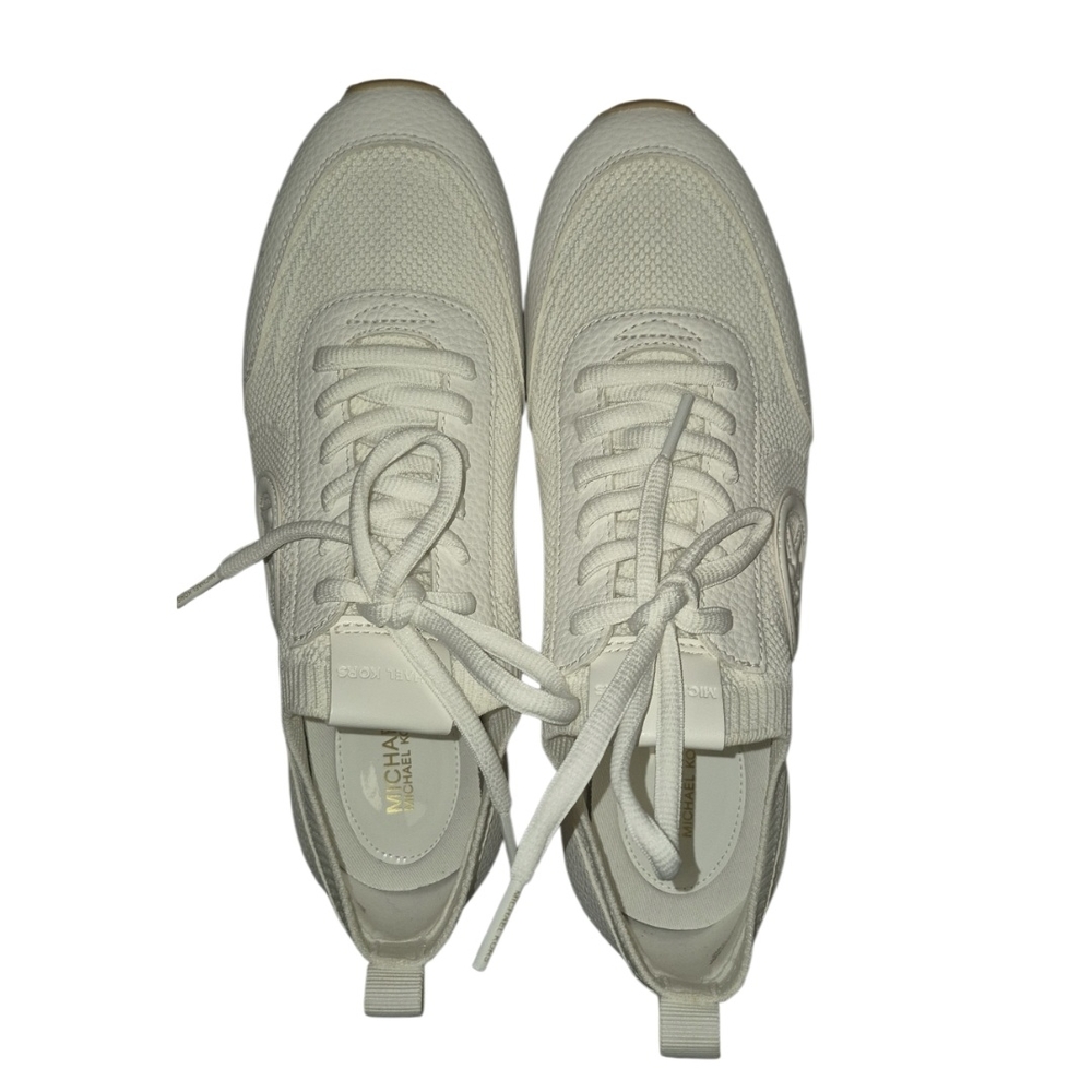 Michael Kors White Knit Sneakers - Picture 2 of 11